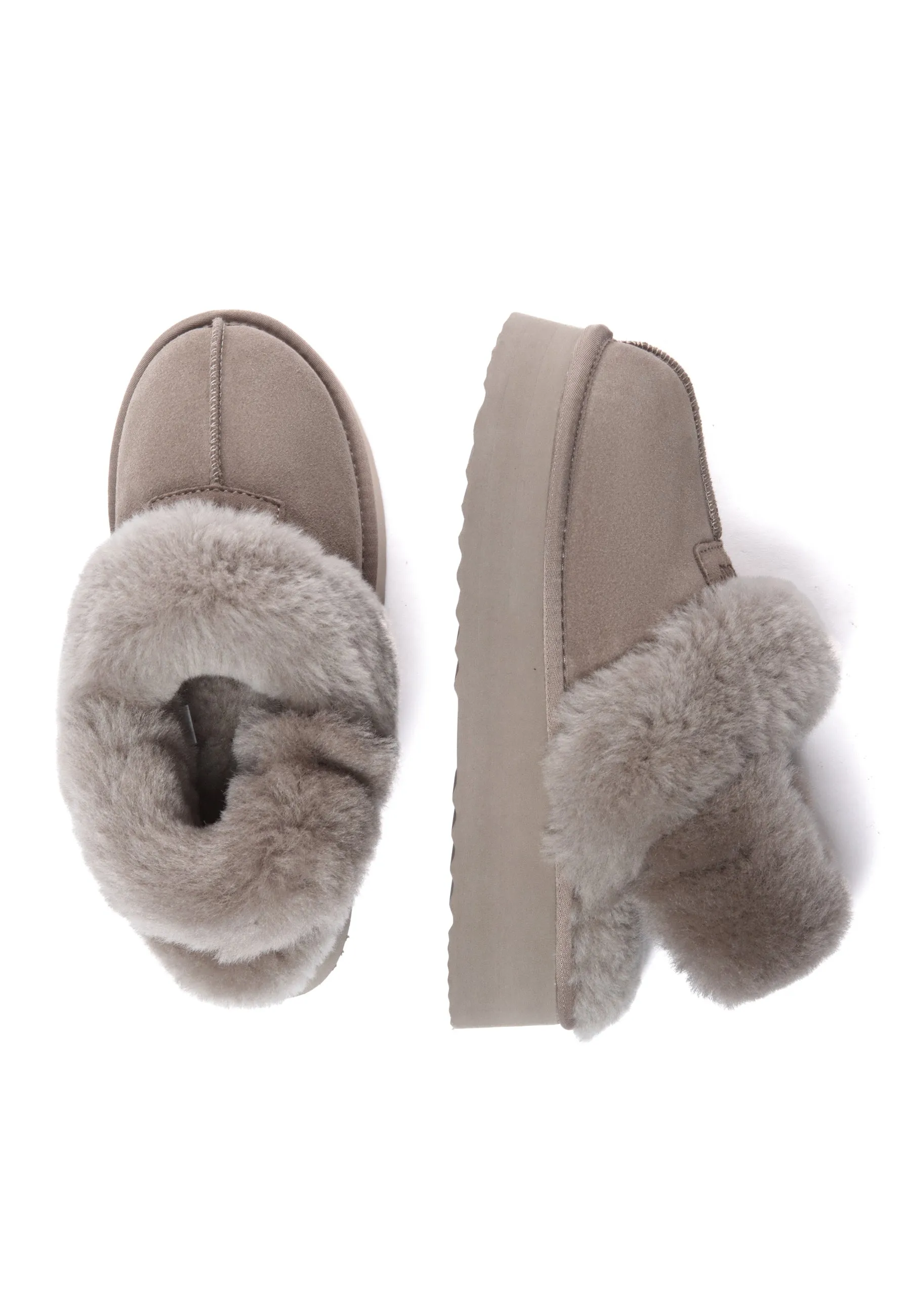 Fantail Leather Slippers With Two Removable Straps