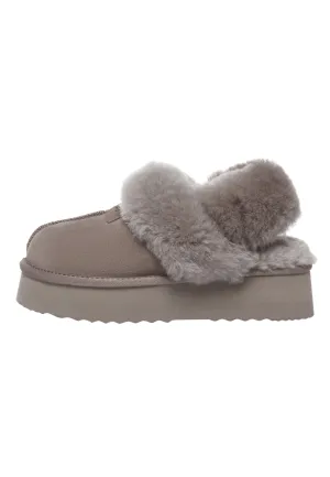 Fantail Leather Slippers With Two Removable Straps