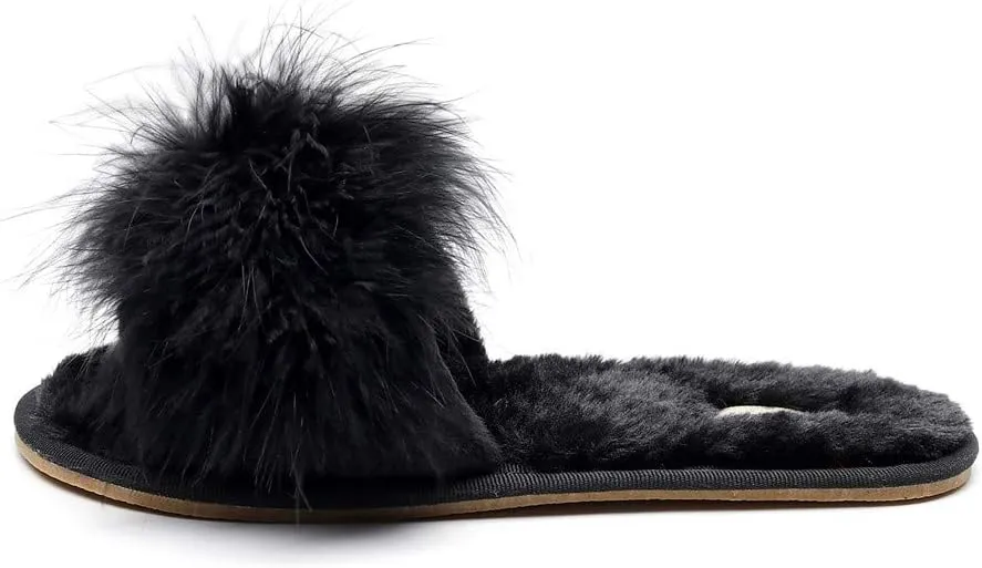 FAYUEKEY Fuzzy Slippers for Women Fluffy Furry House Bedroom Shoes