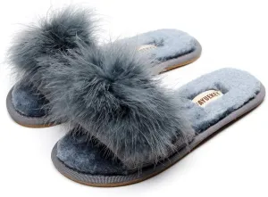 FAYUEKEY Fuzzy Slippers for Women Fluffy Furry House Bedroom Shoes
