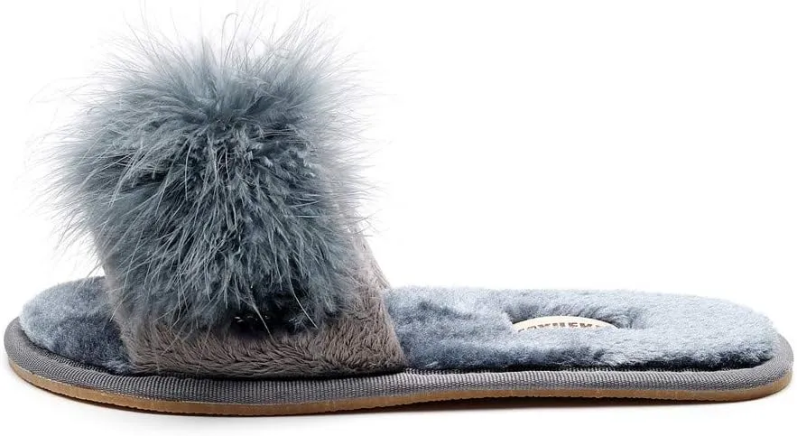 FAYUEKEY Fuzzy Slippers for Women Fluffy Furry House Bedroom Shoes
