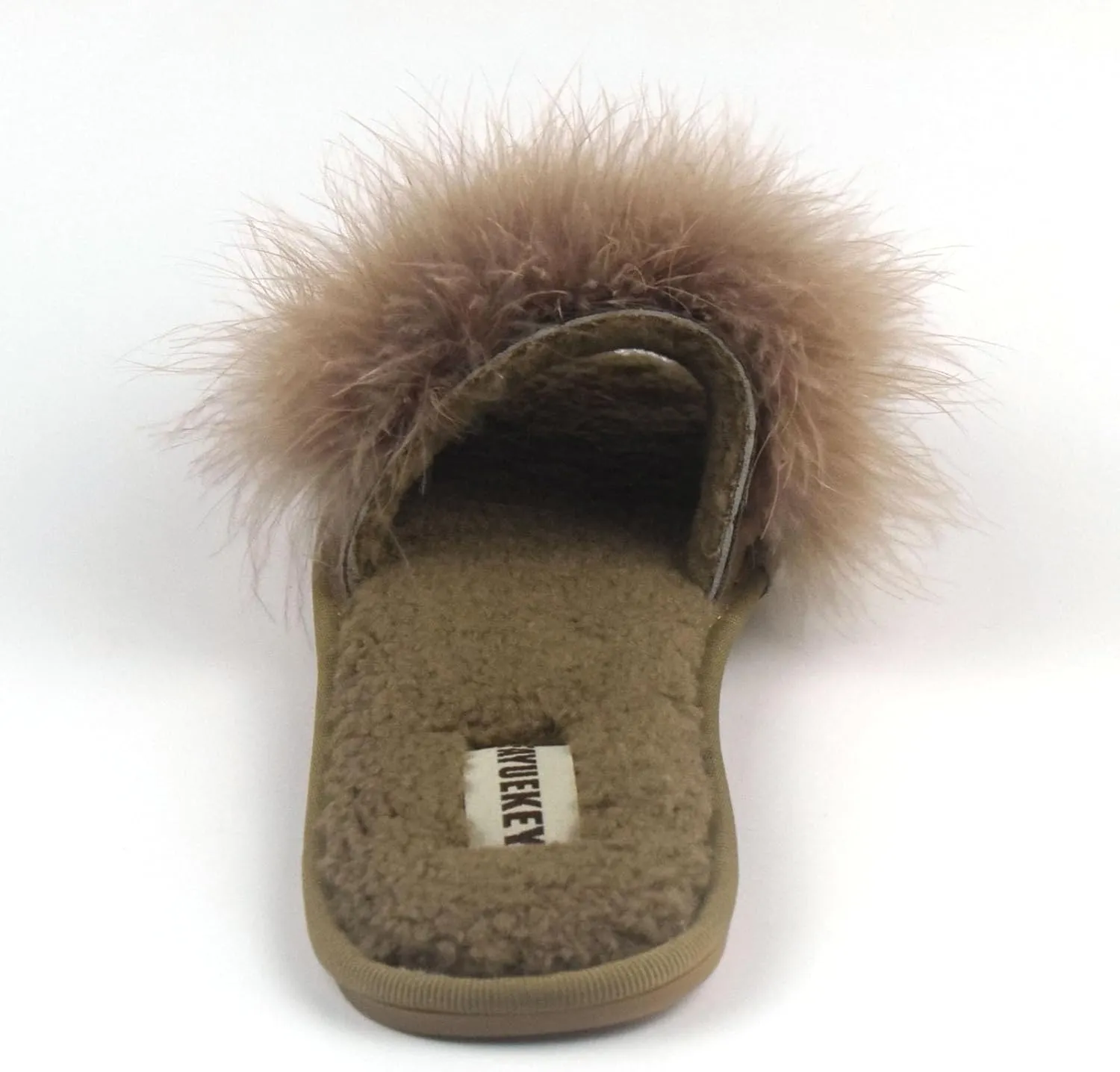 FAYUEKEY Fuzzy Slippers for Women Fluffy Furry House Bedroom Shoes