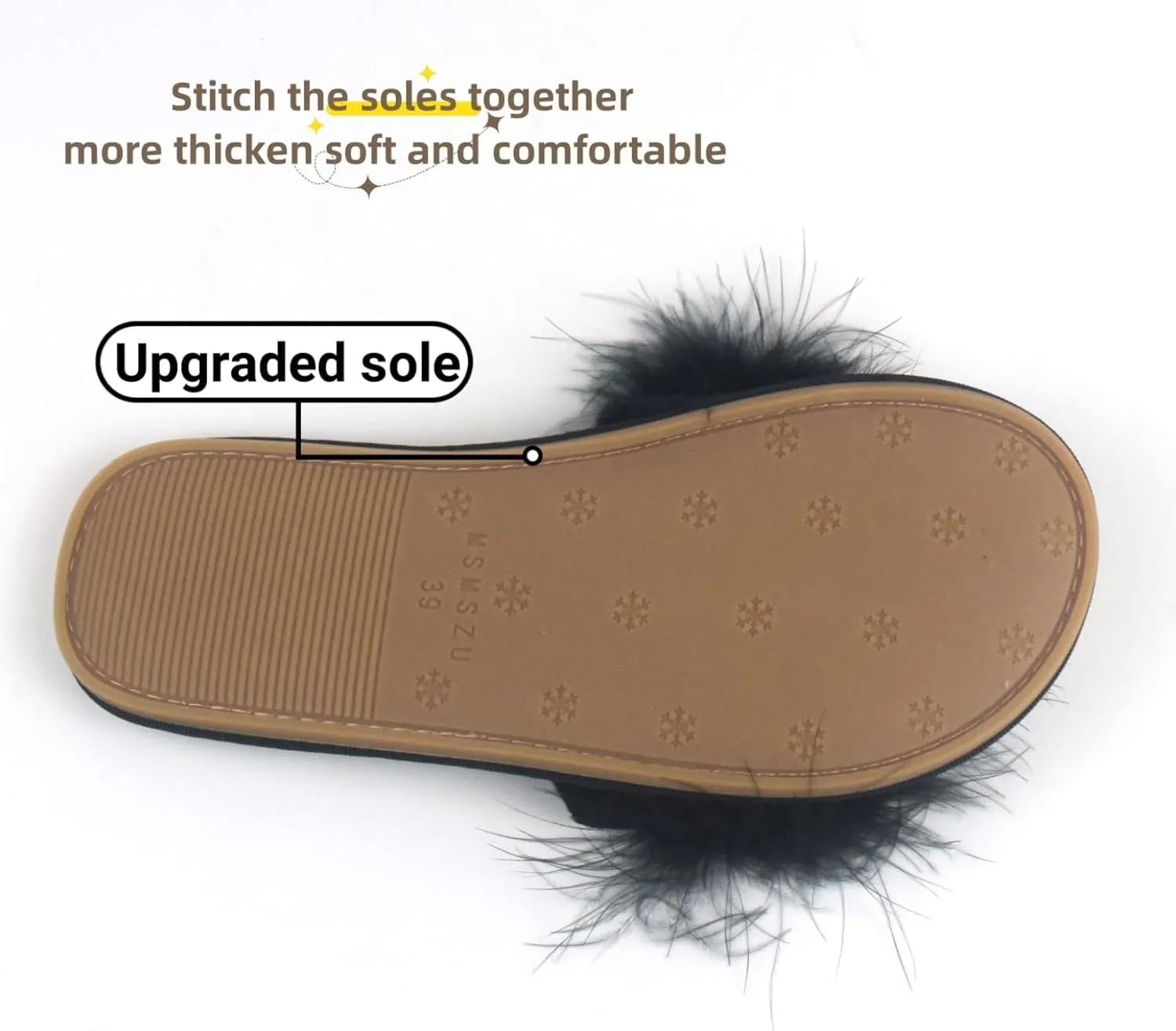 FAYUEKEY Fuzzy Slippers for Women Fluffy Furry House Bedroom Shoes