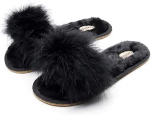 FAYUEKEY Fuzzy Slippers for Women Fluffy Furry House Bedroom Shoes