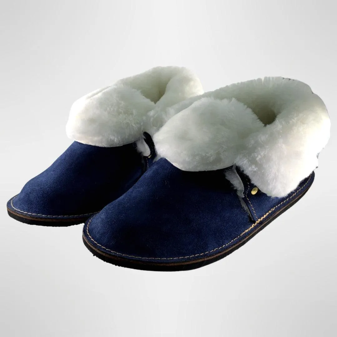 feets Original Navy Sheepskin Slippers