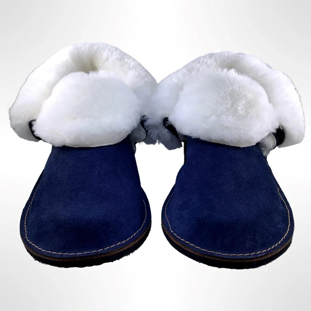 feets Original Navy Sheepskin Slippers