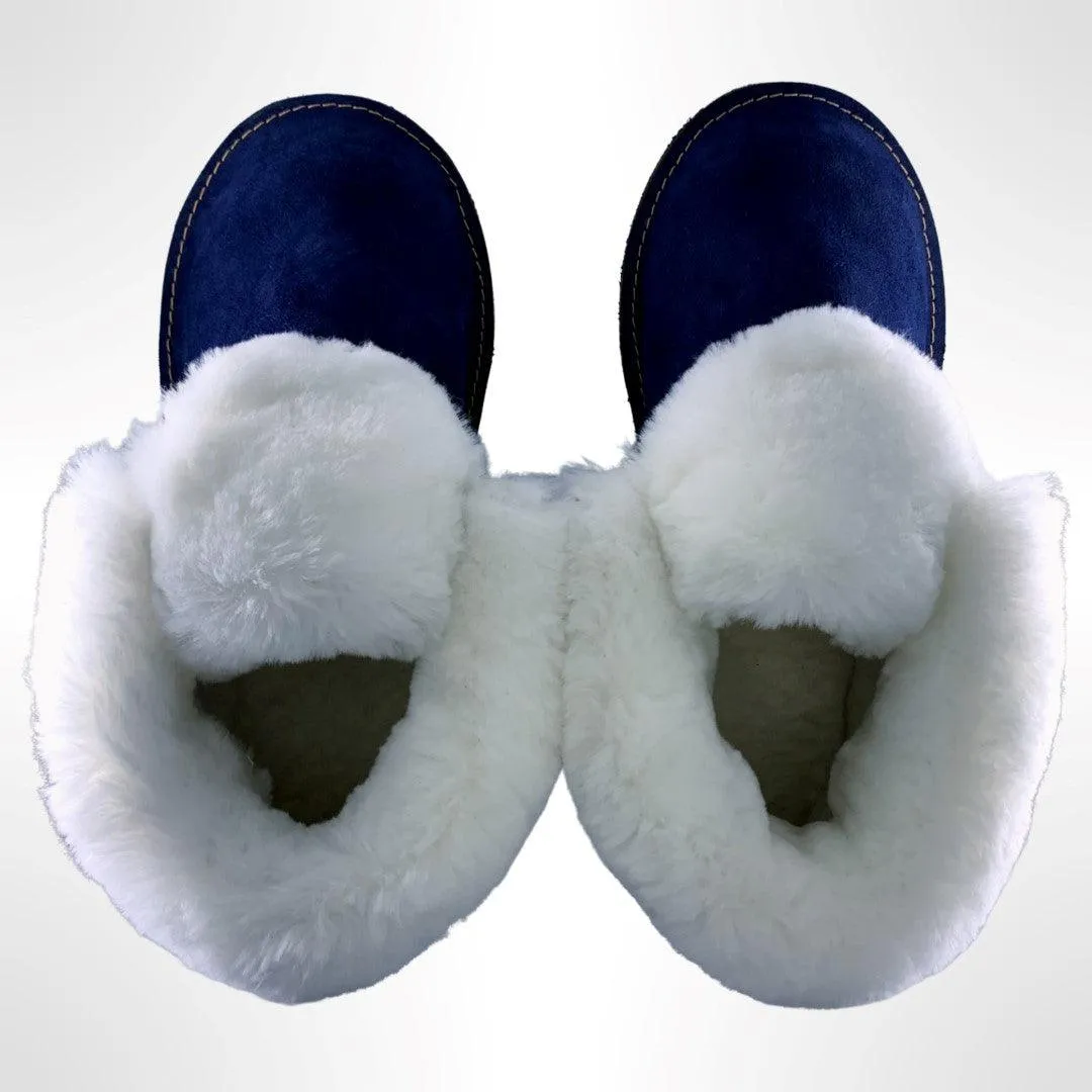 feets Original Navy Sheepskin Slippers