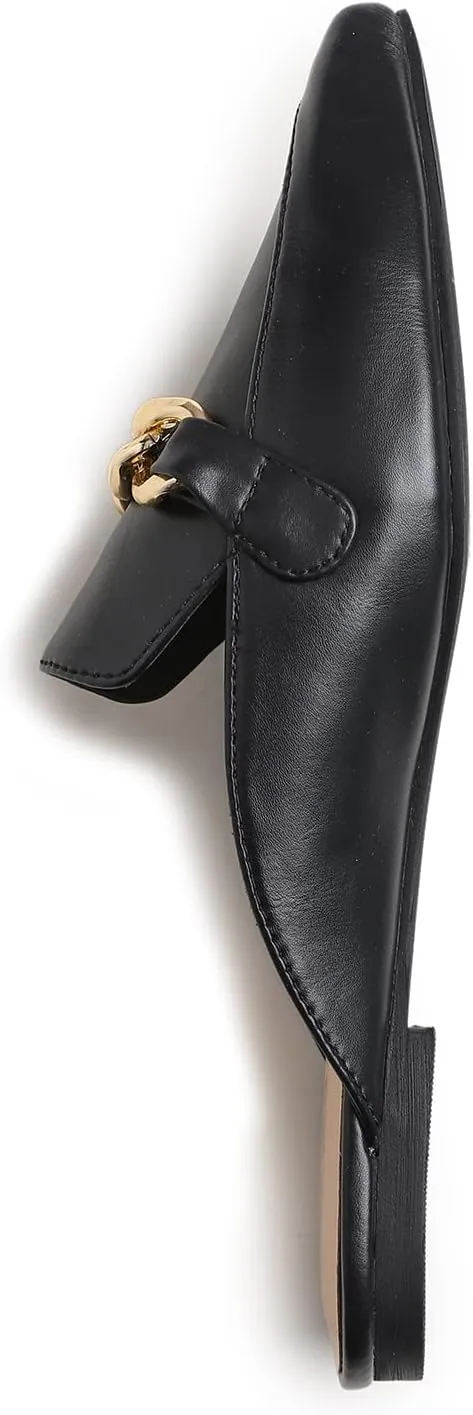 FEVERSOLE Women's Fashion Deco Mules Slip On Backless Slide Flats