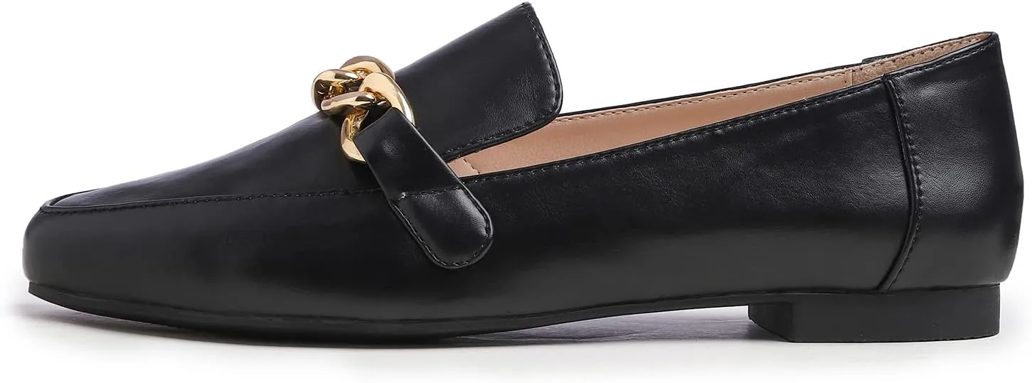 Feversole Women's Fashion Trim Deco Loafer Slippers