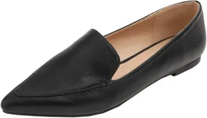 FEVERSOLE Women's Loafer Flat Pointed Fashion Slip On Comfort Driving Office Shoes