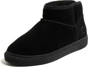 Fireside by Dearfoams Men's Bathurst Slipper Shearling Micro Bootie Indoor Outdoor House Shoe