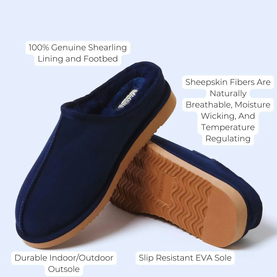 Fireside by Dearfoams Men's Grafton Genuine Shearling Indoor/Outdoor Clog