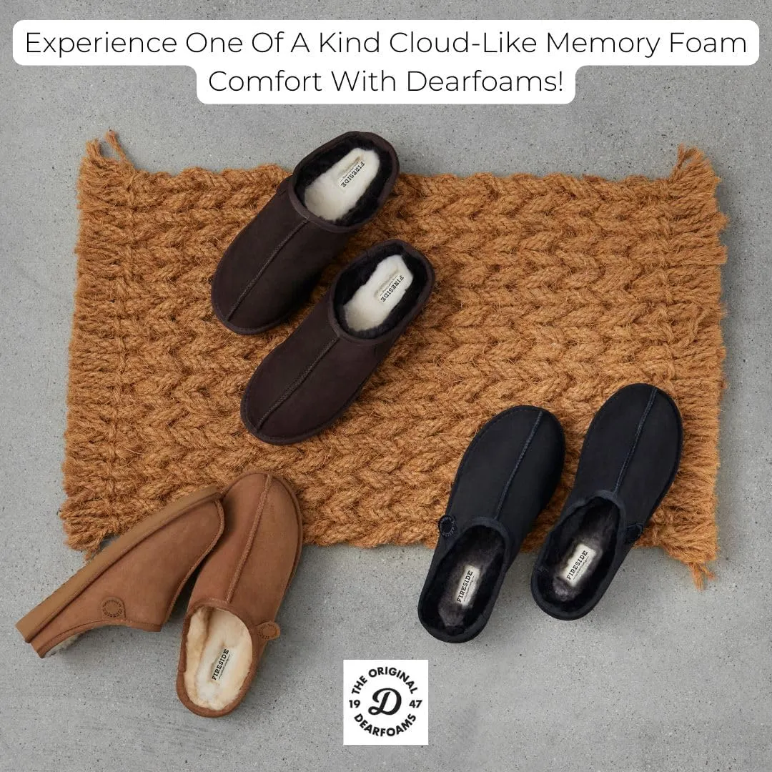 Fireside by Dearfoams Men's Grafton Genuine Shearling Indoor/Outdoor Clog