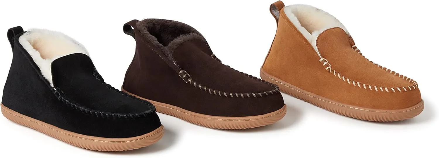 Fireside by Dearfoams Men's Rockhampton Indoor/Outdoor Shearling Boot Slipper