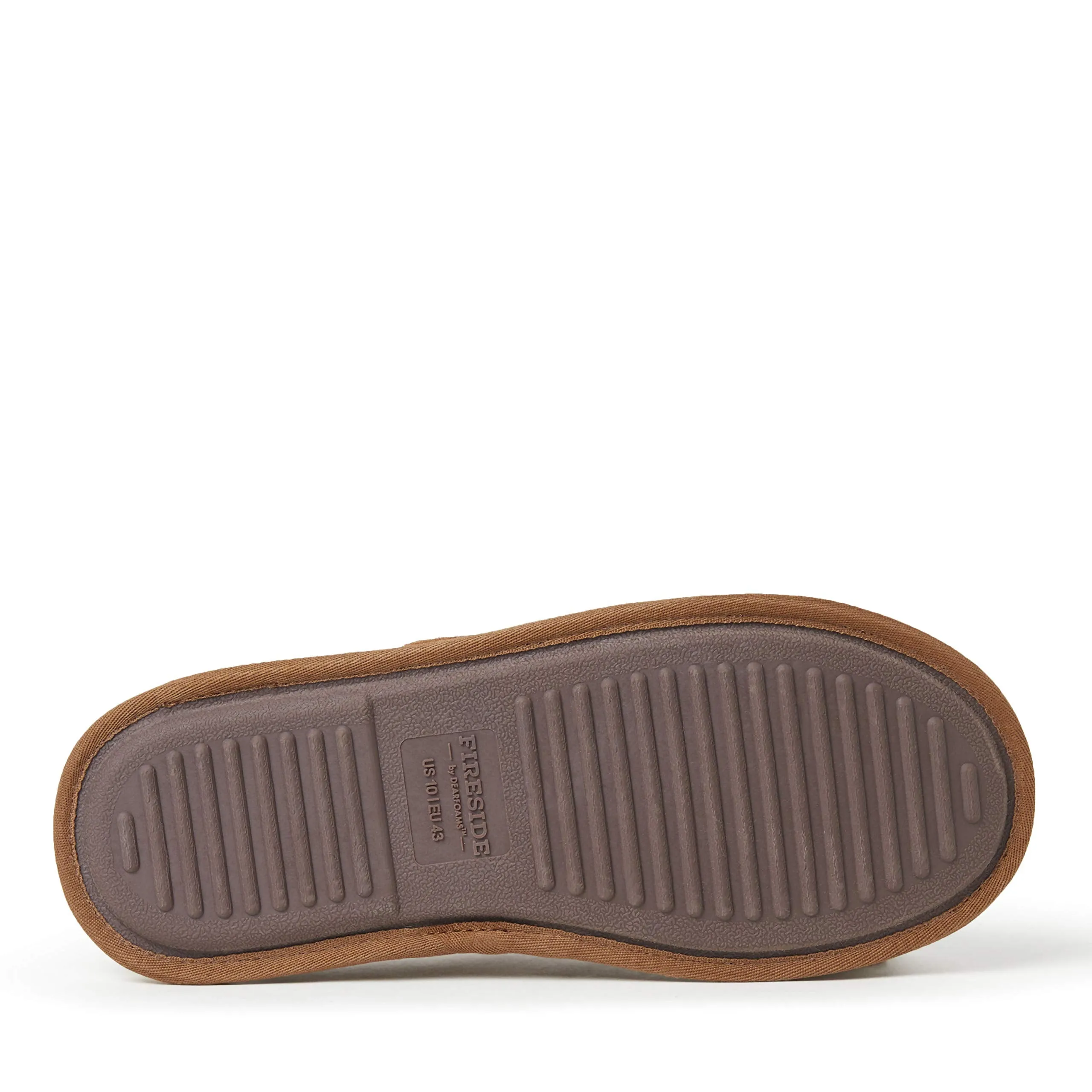 Fireside by Dearfoams Men's Warwick Water Resistant Genuine Shearling Scuff Slipper