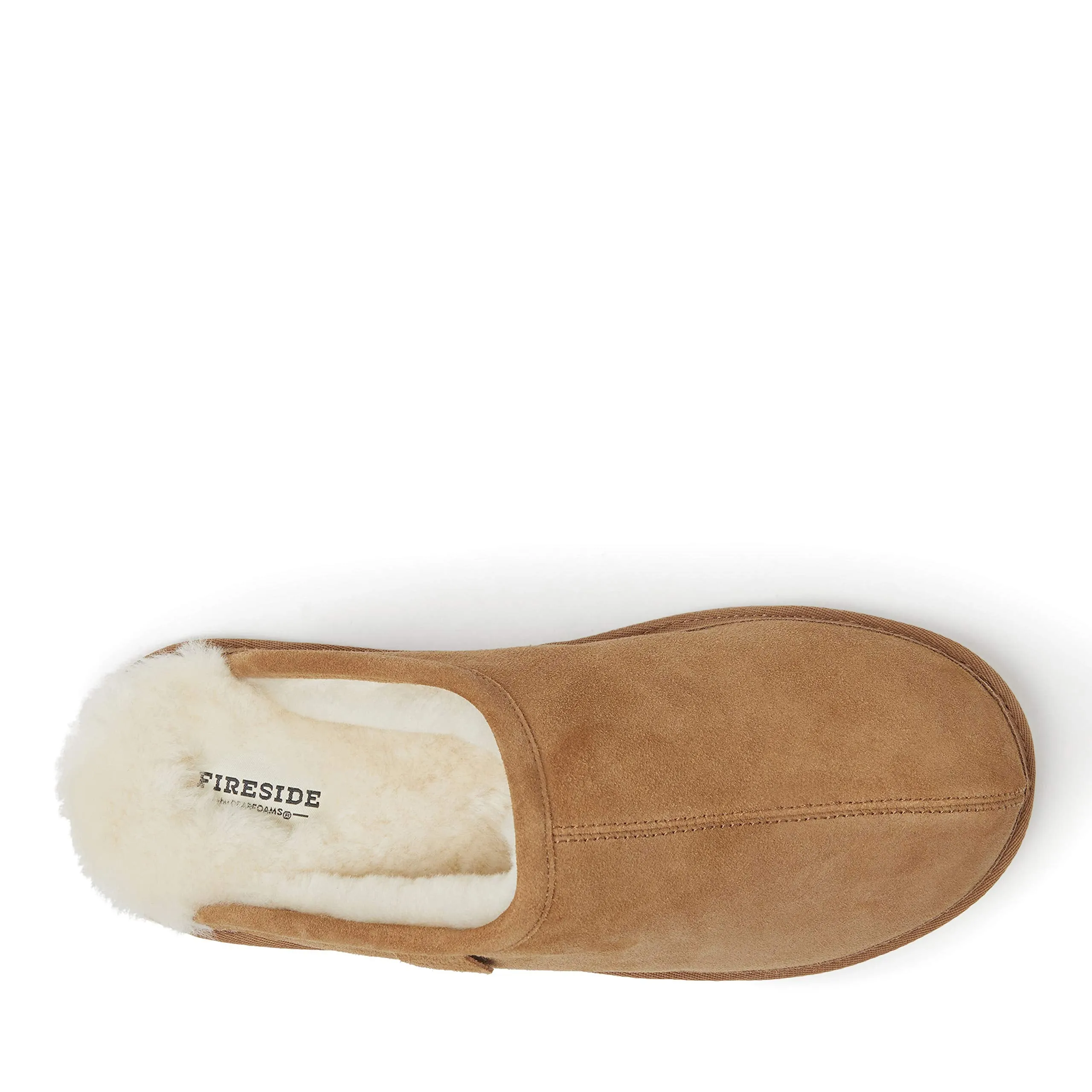 Fireside by Dearfoams Men's Warwick Water Resistant Genuine Shearling Scuff Slipper