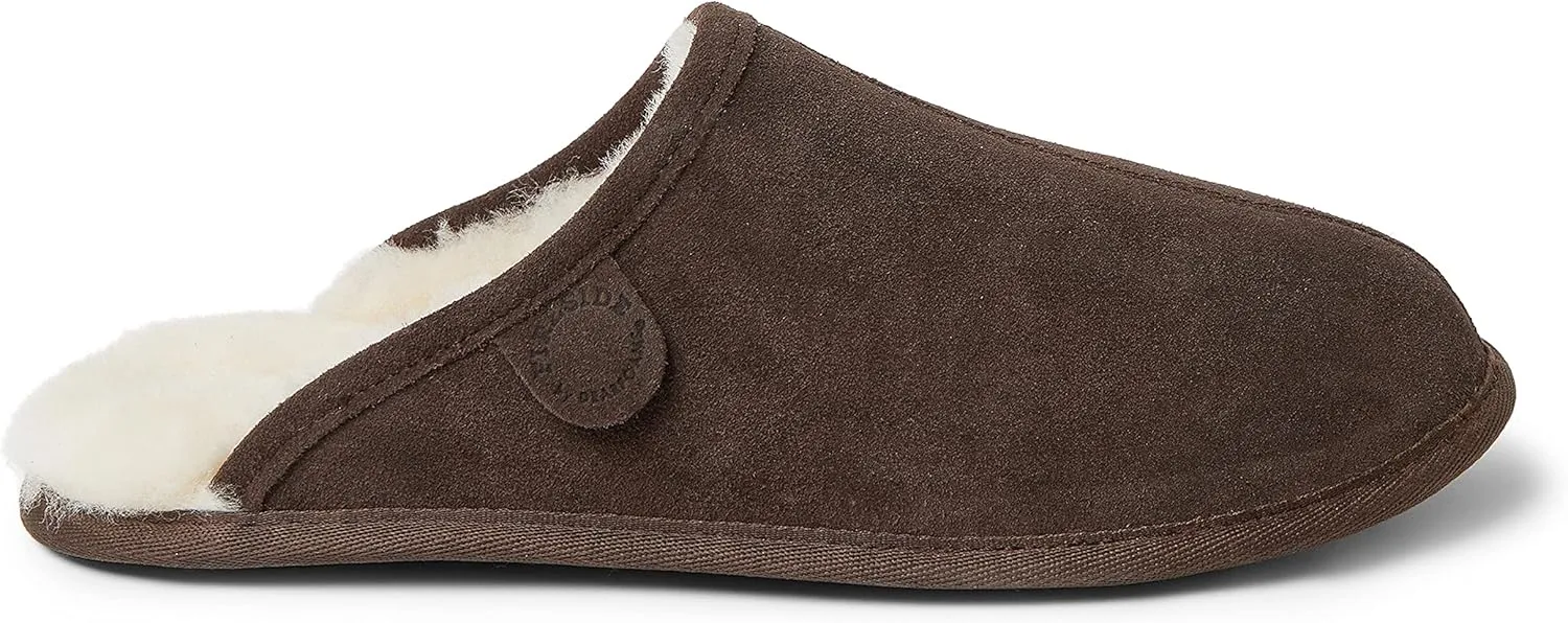 Fireside by Dearfoams Men's Warwick Water Resistant Shearling Scuff Slipper