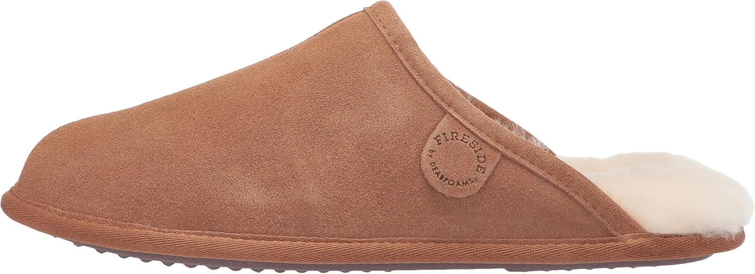 Fireside by Dearfoams Men's Warwick Water Resistant Shearling Scuff Slipper