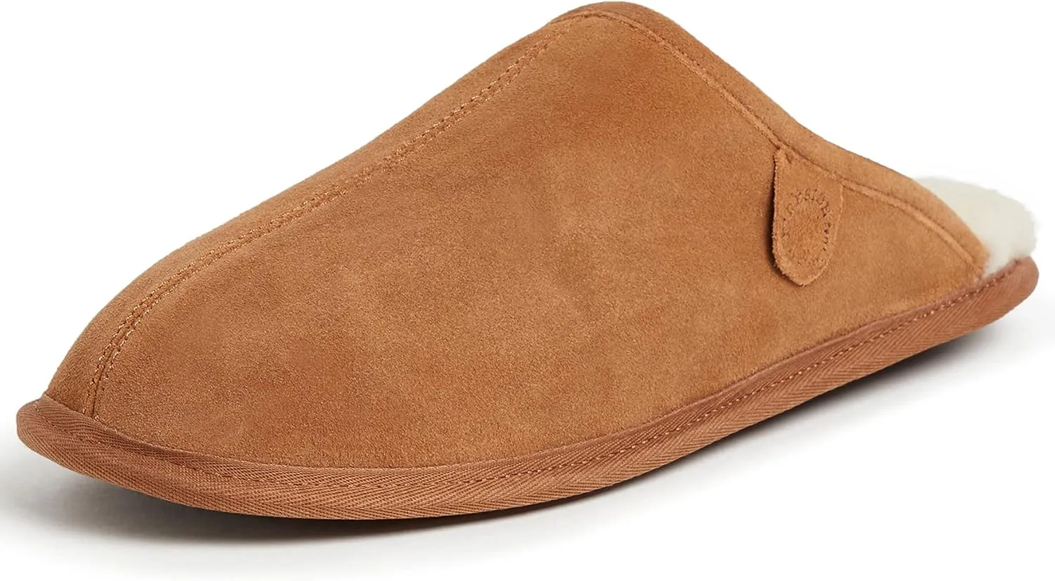 Fireside by Dearfoams Men's Warwick Water Resistant Shearling Scuff Slipper