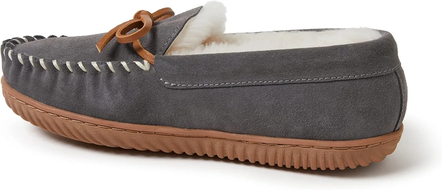 Fireside by Dearfoams Women's Alice Springs Shearling Indoor/Outdoor Moccasin Slipper
