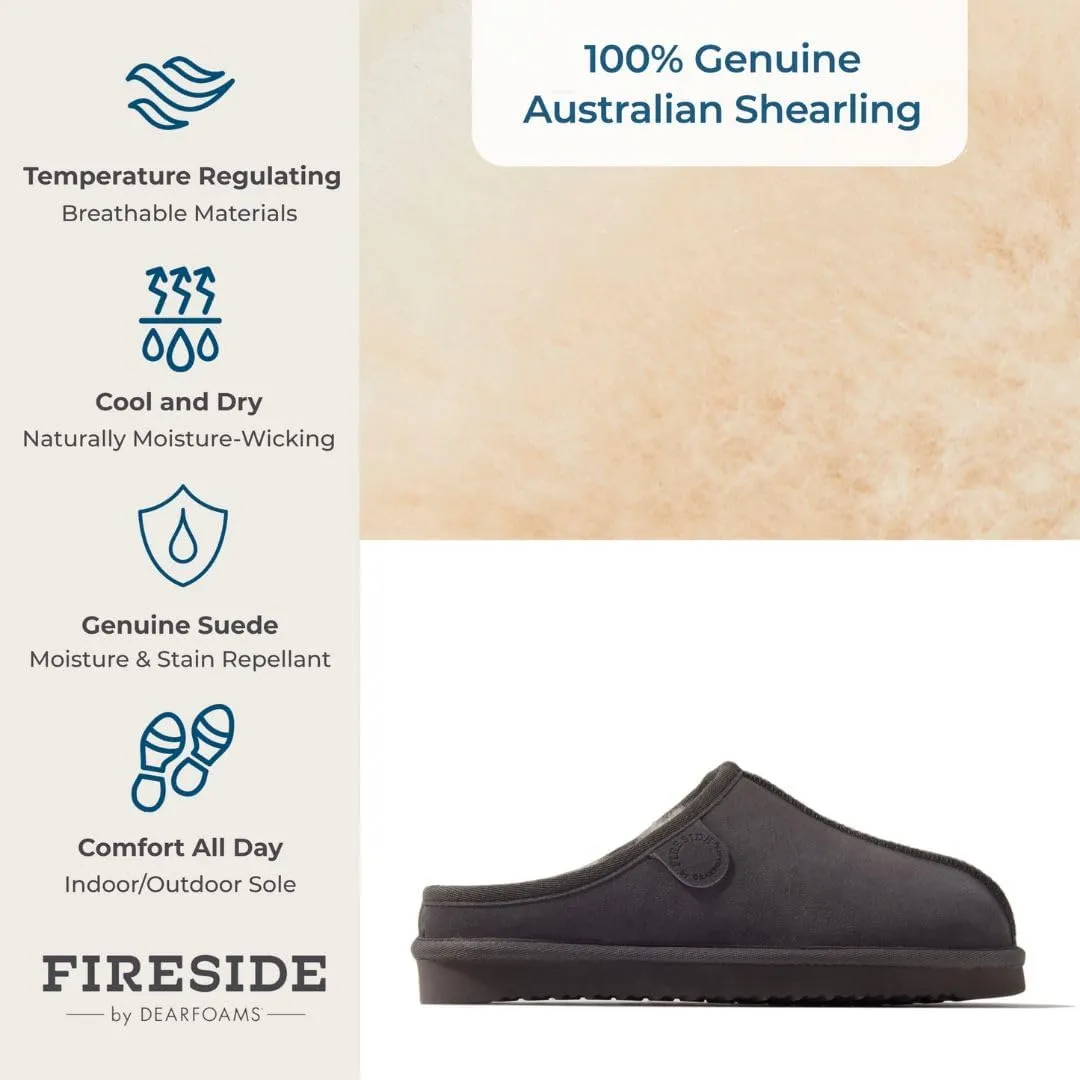 Fireside by Dearfoams Women's Greta Genuine Shearling Indoor Outdoor Clog