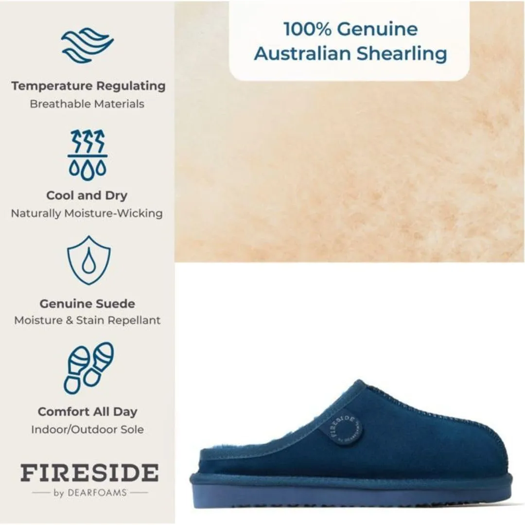 Fireside by Dearfoams Women's Greta Genuine Shearling Indoor Outdoor Clog