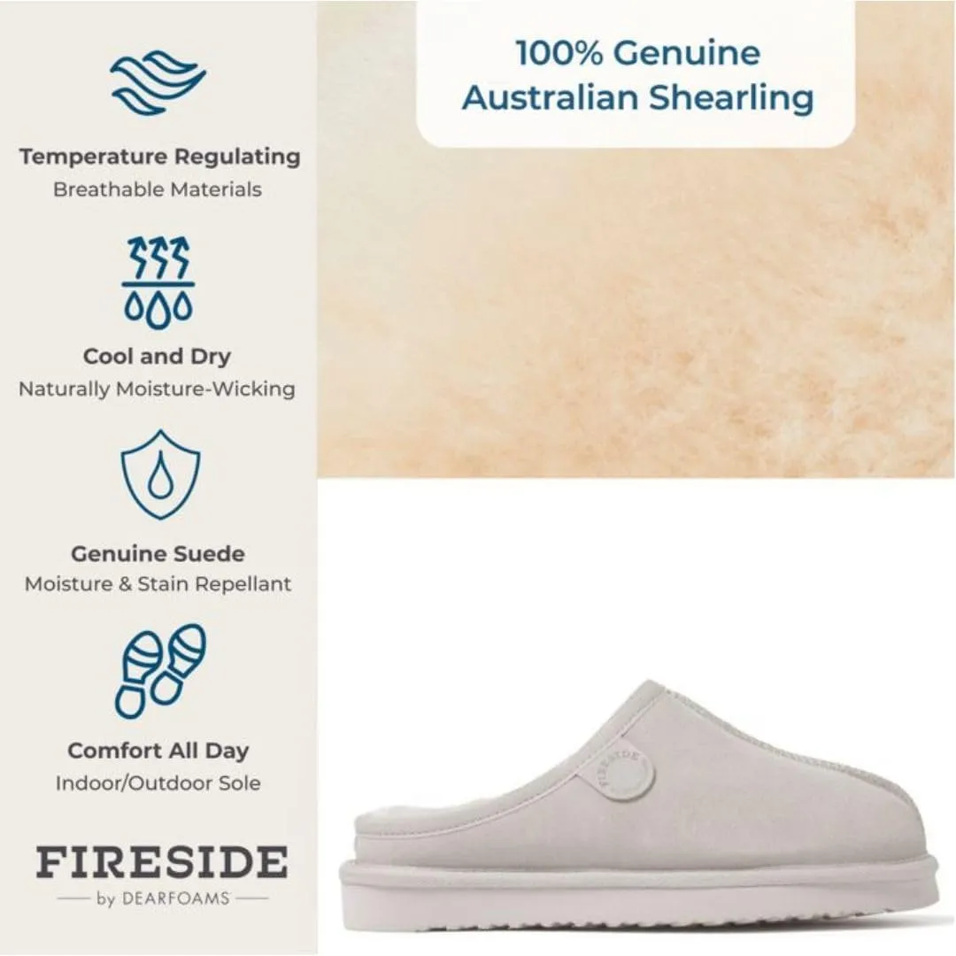 Fireside by Dearfoams Women's Greta Genuine Shearling Indoor Outdoor Clog