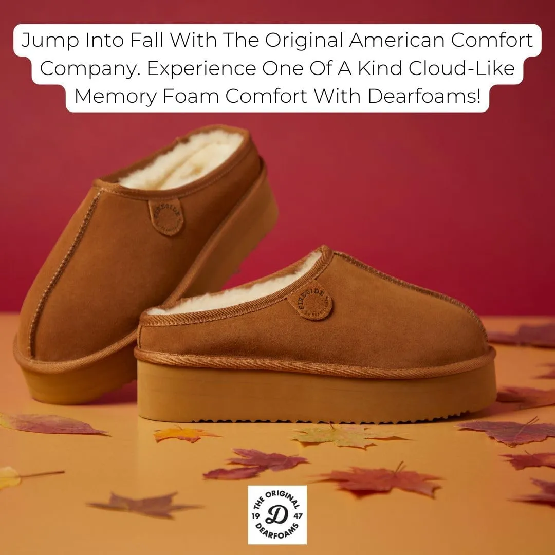 Fireside by Dearfoams Women's Greta Genuine Shearling Indoor Outdoor Clog