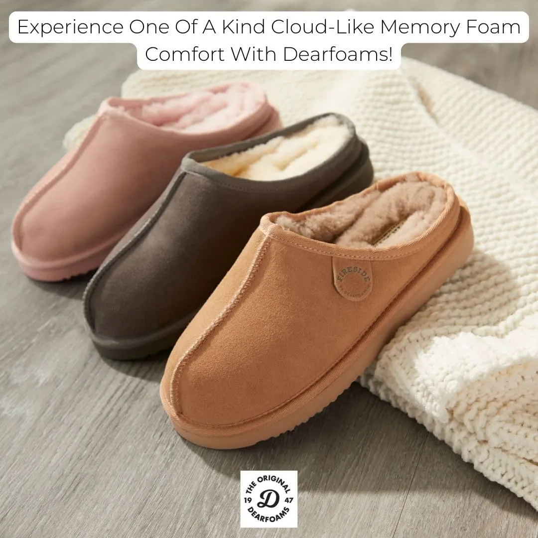 Fireside by Dearfoams Women's Greta Genuine Shearling Indoor Outdoor Clog