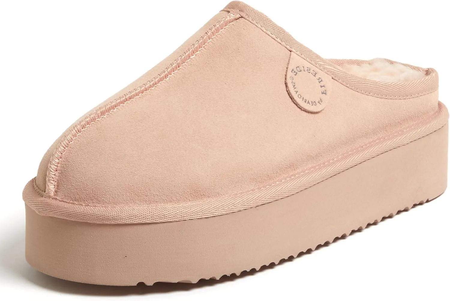 Fireside by Dearfoams Women's Greta Shearling Indoor Outdoor Clog Slipper