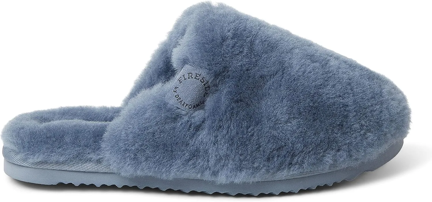 Fireside by Dearfoams Women's Shelly Beach All Over Shearling Easy on/Off Scuff Slipper