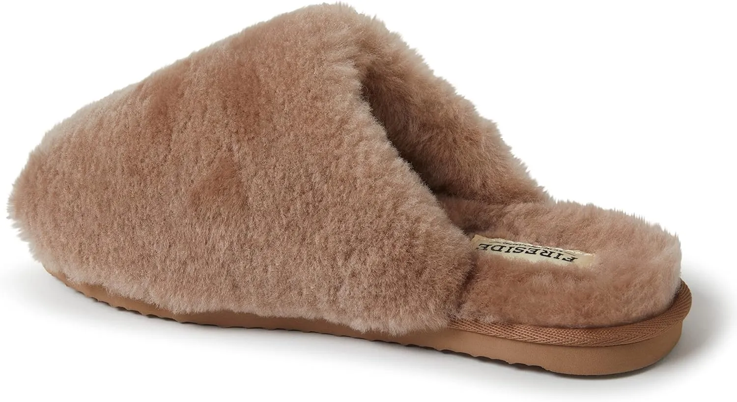 Fireside by Dearfoams Women's Shelly Beach All Over Shearling Easy on/Off Scuff Slipper