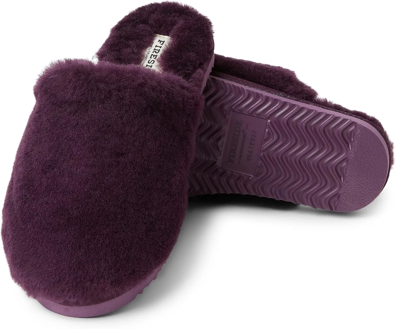 Fireside by Dearfoams Women's Shelly Beach All Over Shearling Easy on/Off Scuff Slipper