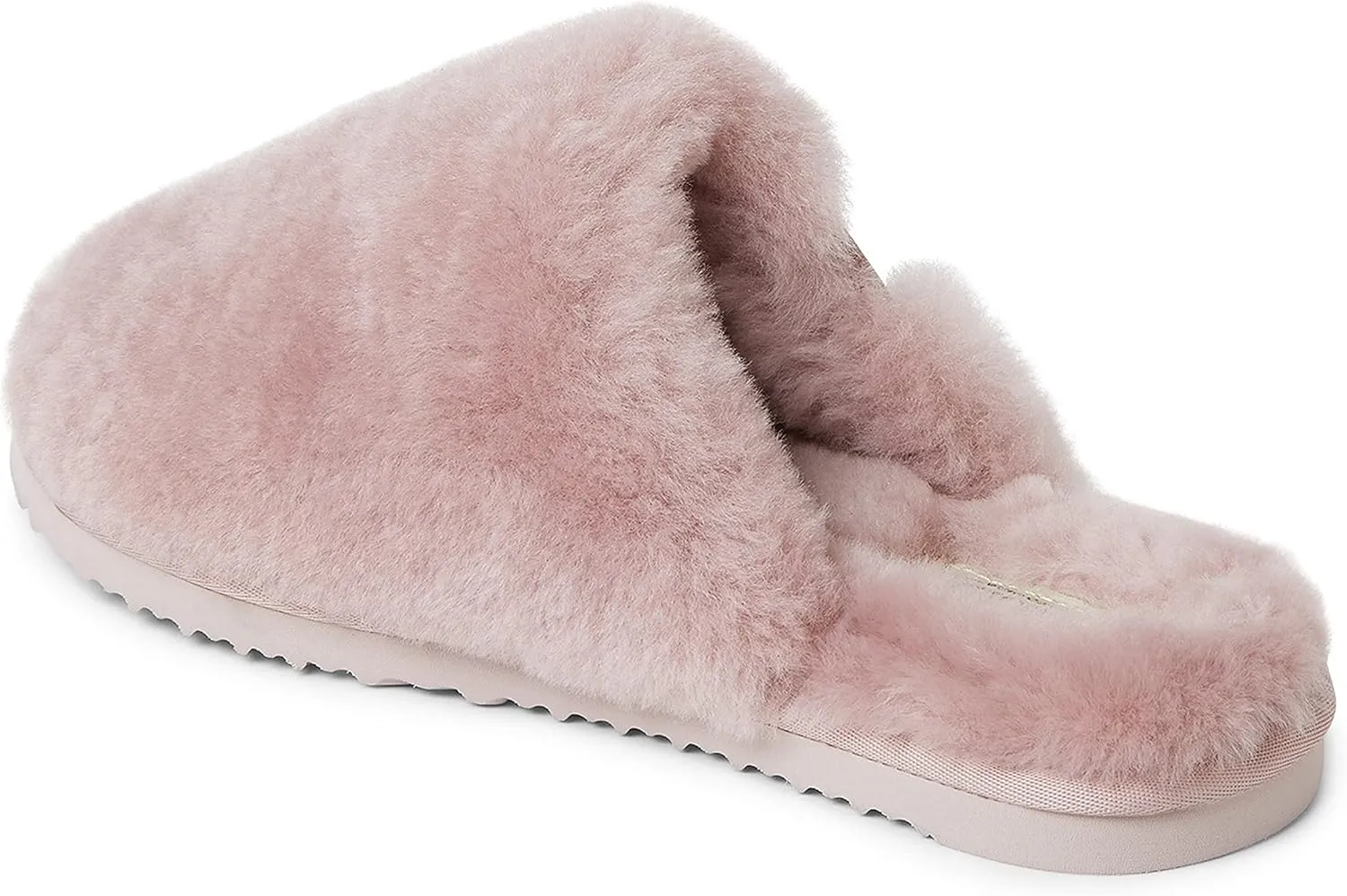 Fireside by Dearfoams Women's Shelly Beach All Over Shearling Easy on/Off Scuff Slipper