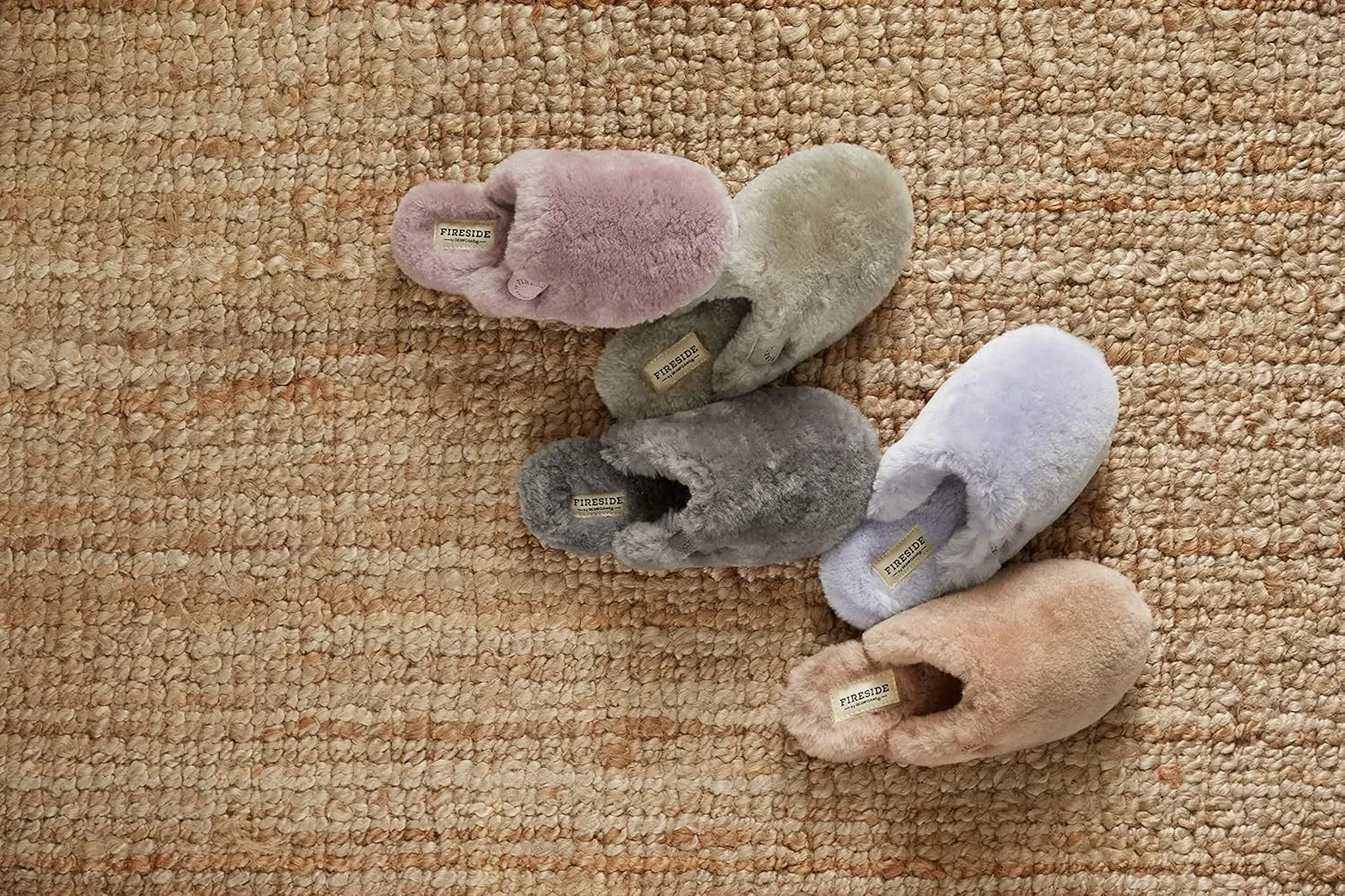 Fireside by Dearfoams Women's Shelly Beach All Over Shearling Easy on/Off Scuff Slipper