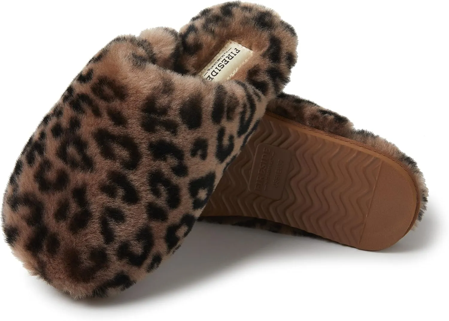 Fireside by Dearfoams Women's Shelly Beach All Over Shearling Easy on/Off Scuff Slipper