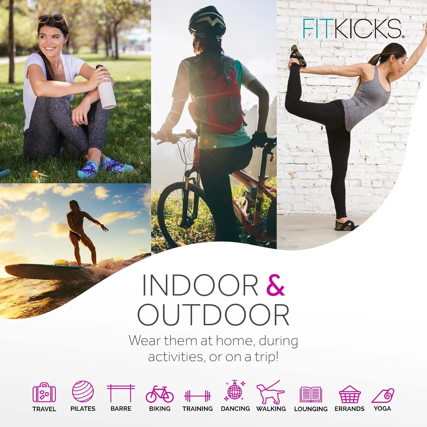 FITKICKS Crossovers Electric Jungle Collection Active Lifestyle Footwear Double Grip Straps Reinforced Toe Flexible Range of Motion Comfort Fit