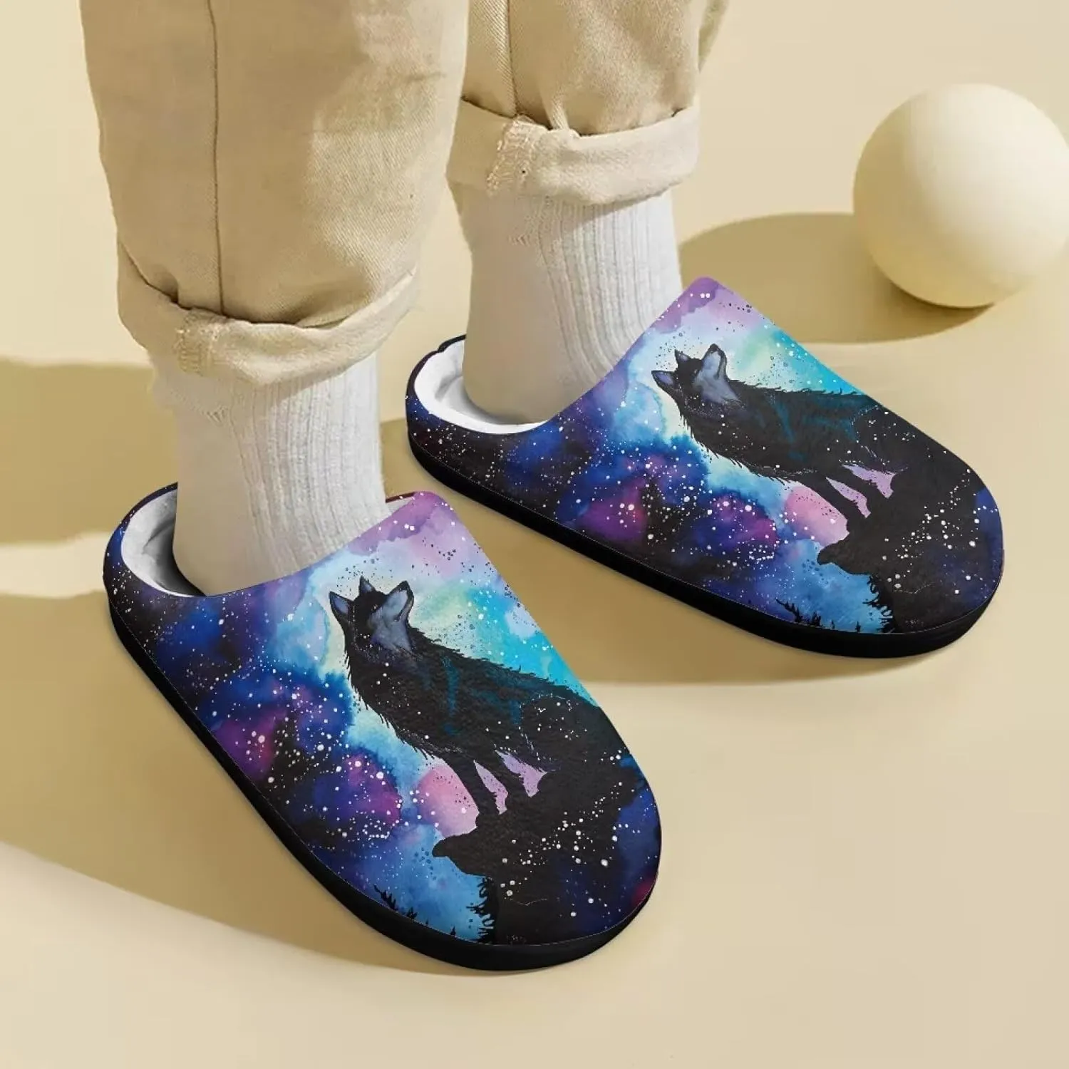 Flannel Slippers for Kids, Closed Toe Fluffy Slippers for Winter, Comfy Soft Home Slippers for Walking