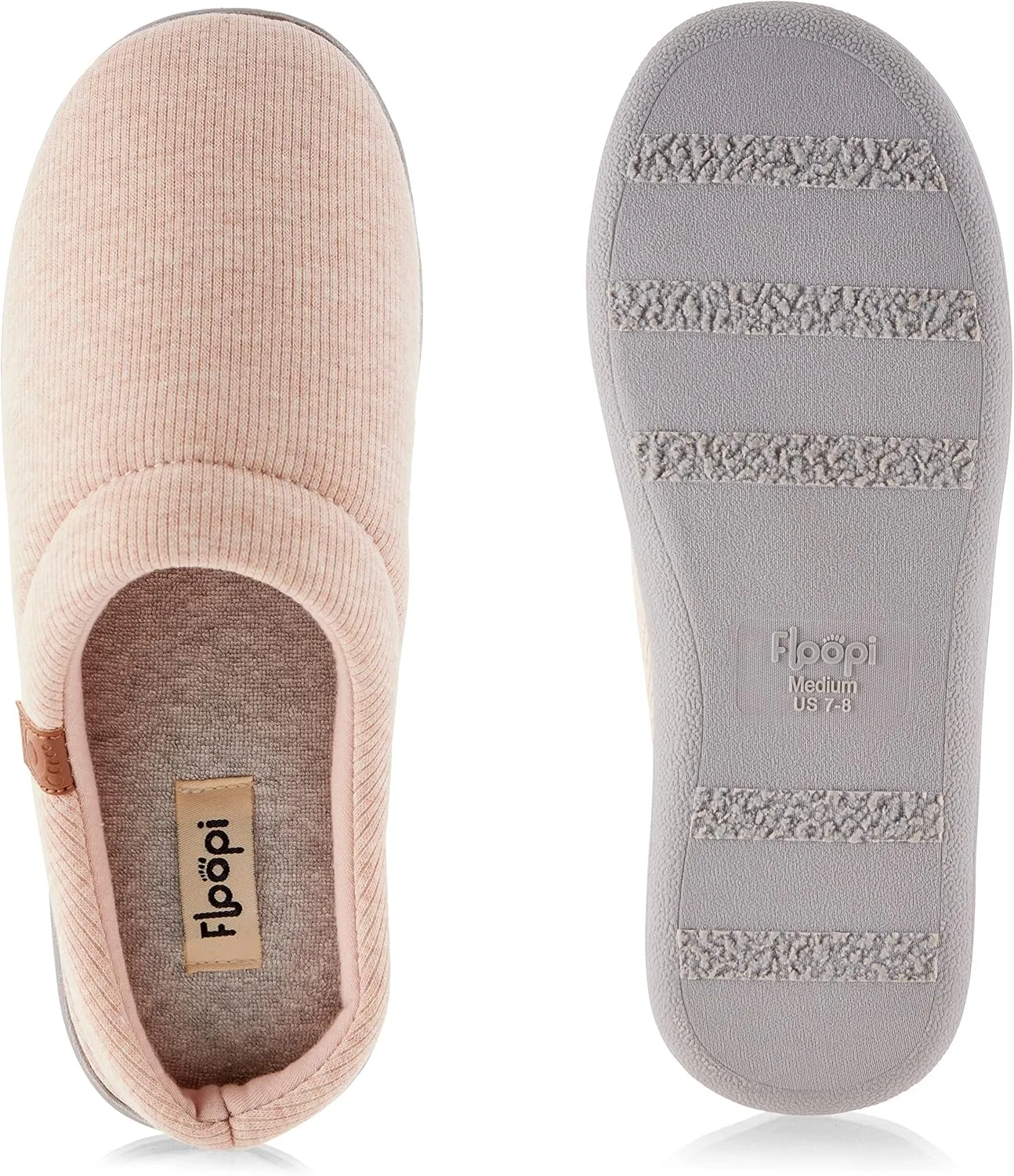 Floopi House Slippers for Women, Soft Upper Jersey Lining, Closed Back Women Slipper, Multiple Layered Comfy Memory Insole Foam with Terry Outsole