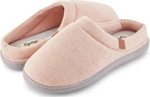 Floopi House Slippers for Women, Soft Upper Jersey Lining, Closed Back Women Slipper, Multiple Layered Comfy Memory Insole Foam with Terry Outsole