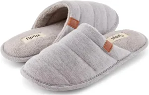 Floopi House Slippers for Women, Soft Upper Jersey Lining, Closed Back Women Slipper, Multiple Layered Comfy Memory Insole Foam with Terry Outsole
