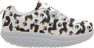 FOR U DESIGNS Fitness Platform Shoes Women Walking Sneaker Casual Wedges Shoes Outdoor for Teenager
