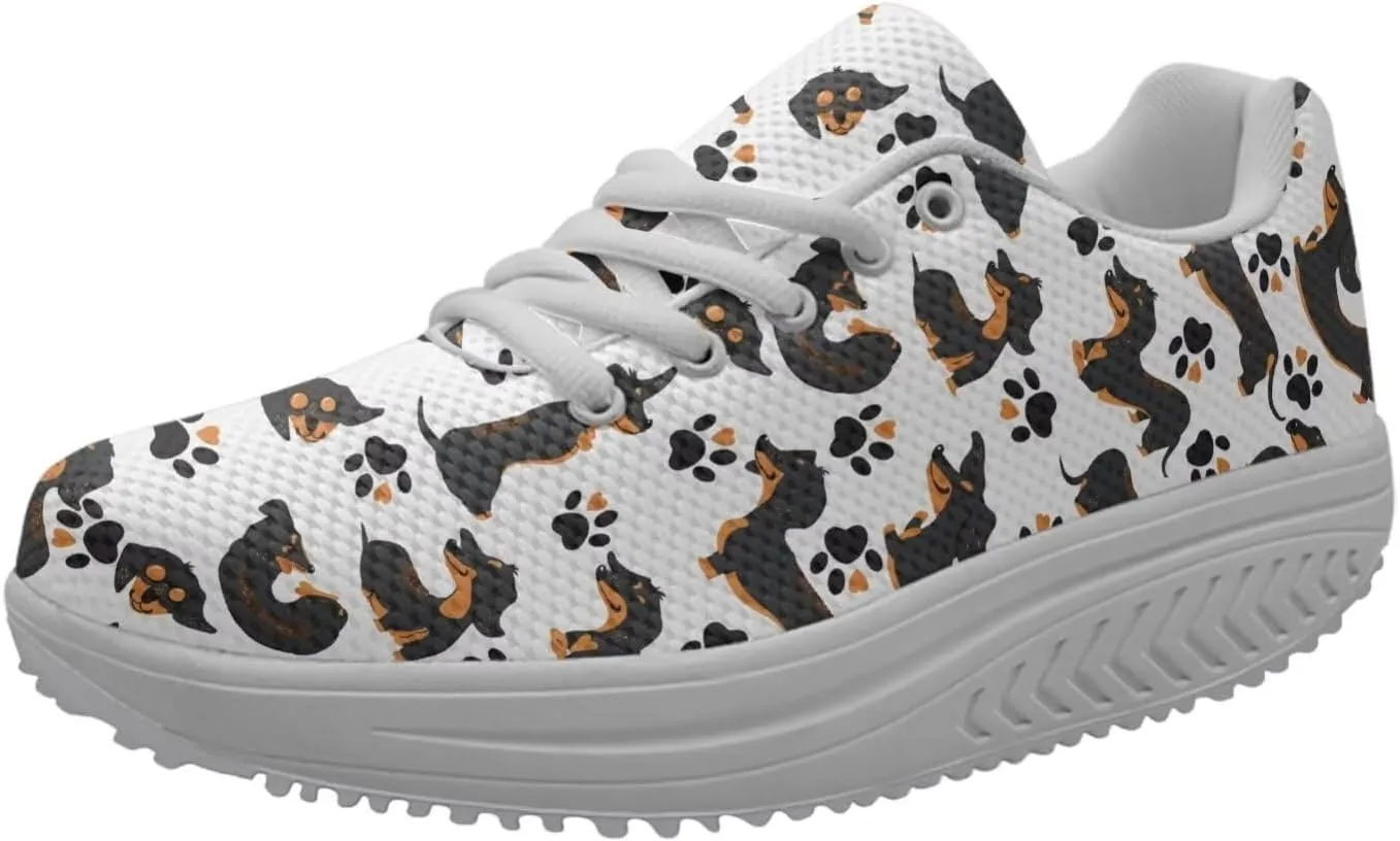FOR U DESIGNS Fitness Platform Shoes Women Walking Sneaker Casual Wedges Shoes Outdoor for Teenager
