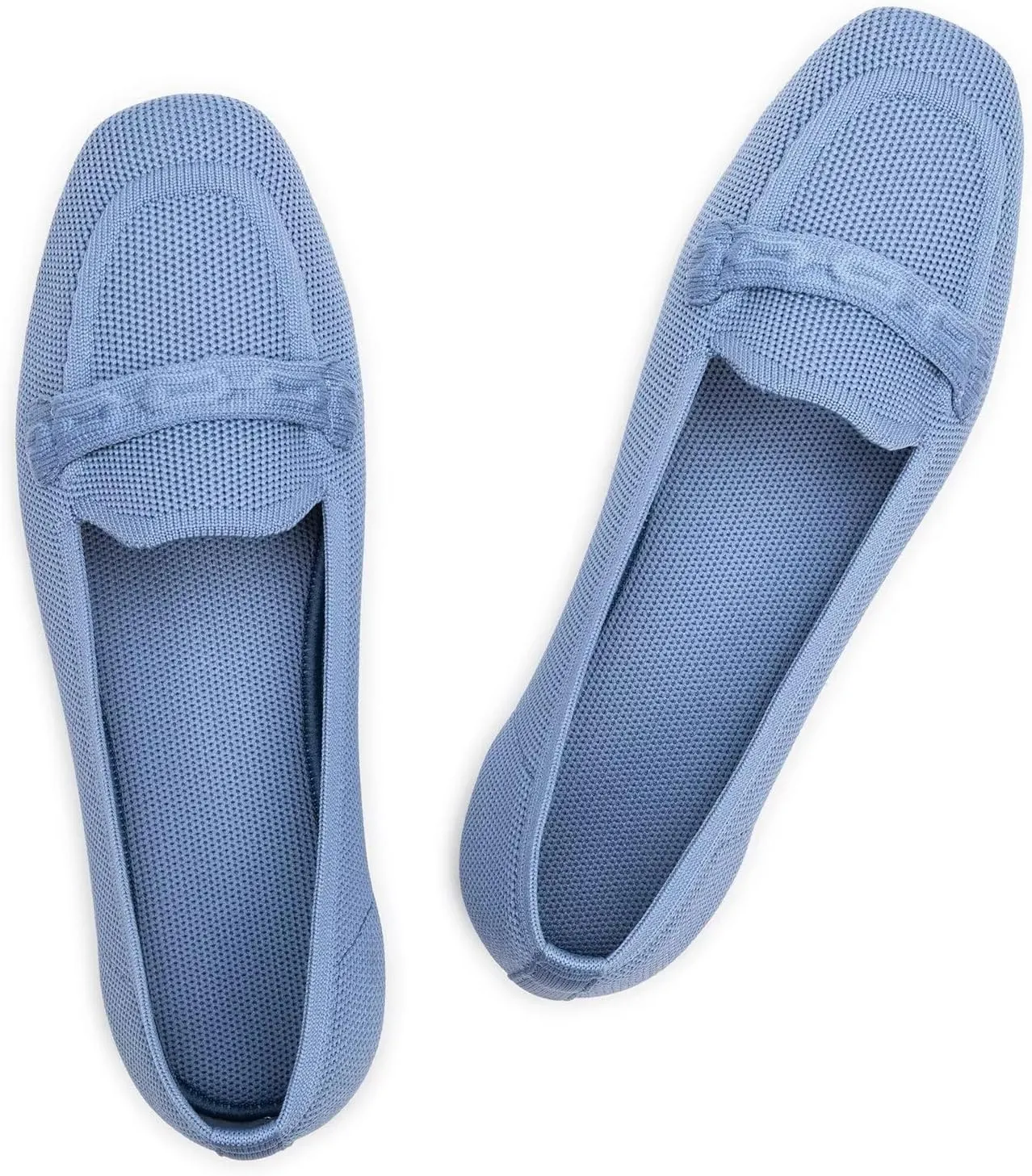 Frank Mully Women's Loafer Flats Square Toe Comfortable Office Work Shoes, Cute Penny Loafer Slip On Walking Driving Shoes