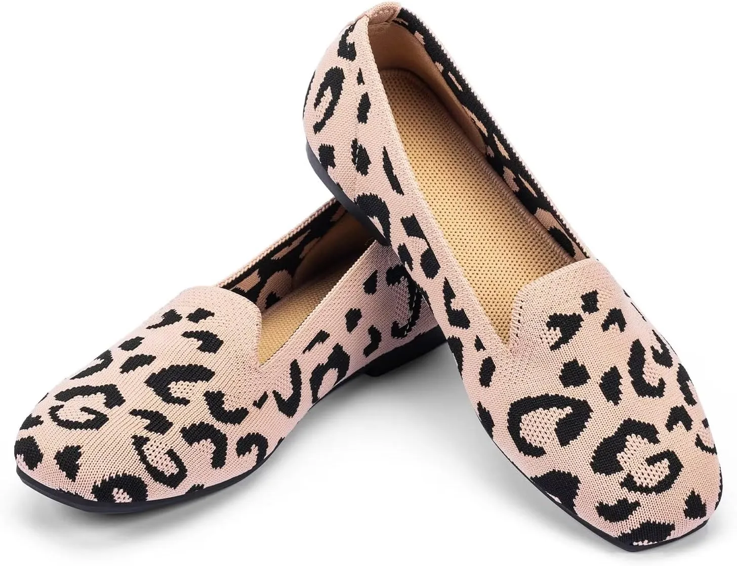 Frank Mully Women's Loafer Flats Square Toe Comfortable Office Work Shoes, Cute Penny Loafer Slip On Walking Driving Shoes