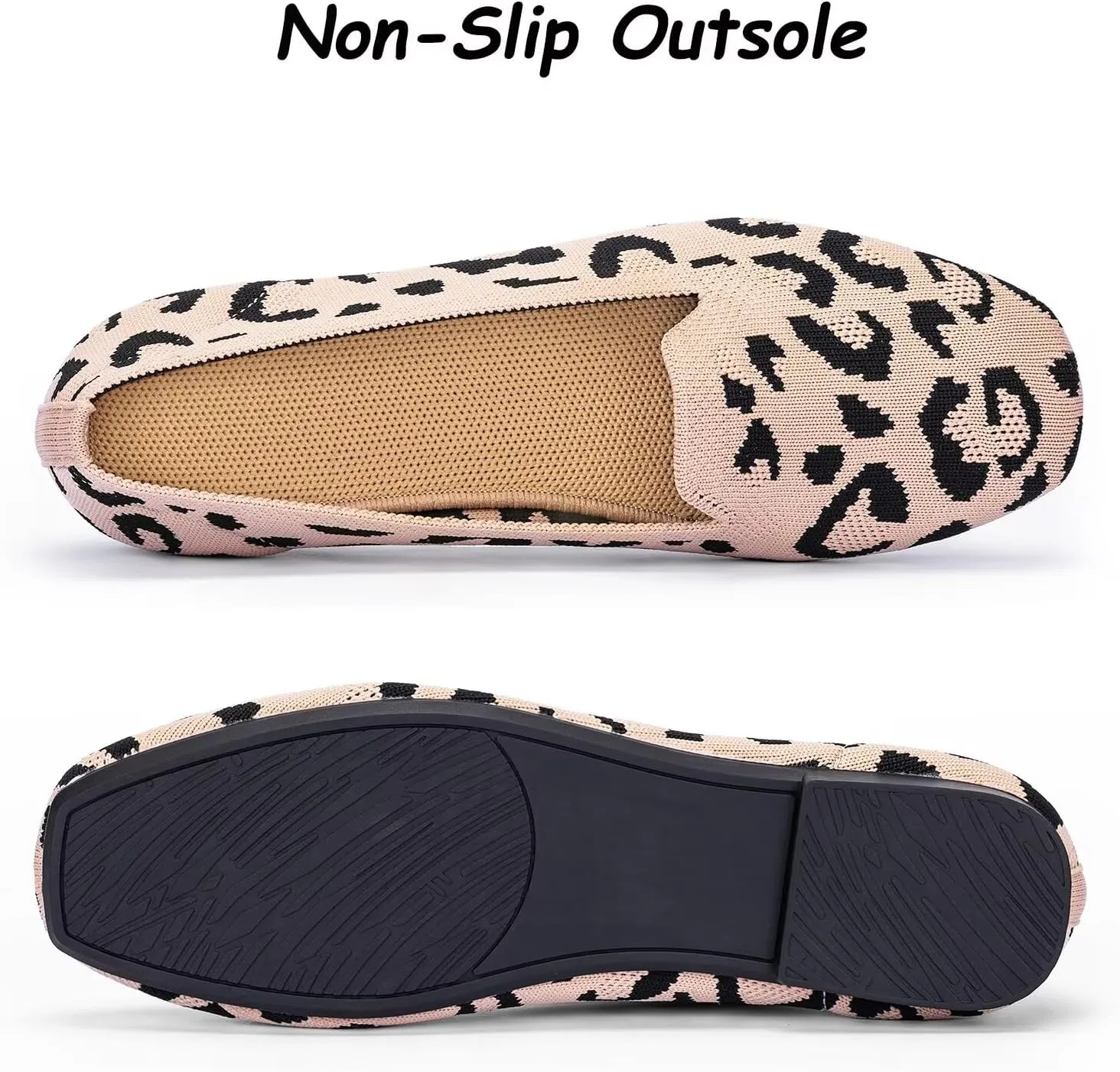 Frank Mully Women's Loafer Flats Square Toe Comfortable Office Work Shoes, Cute Penny Loafer Slip On Walking Driving Shoes