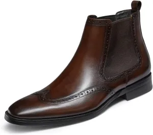 FRASOICUS Men's Chelsea Boots Mens Genuine Leather Dress Boots