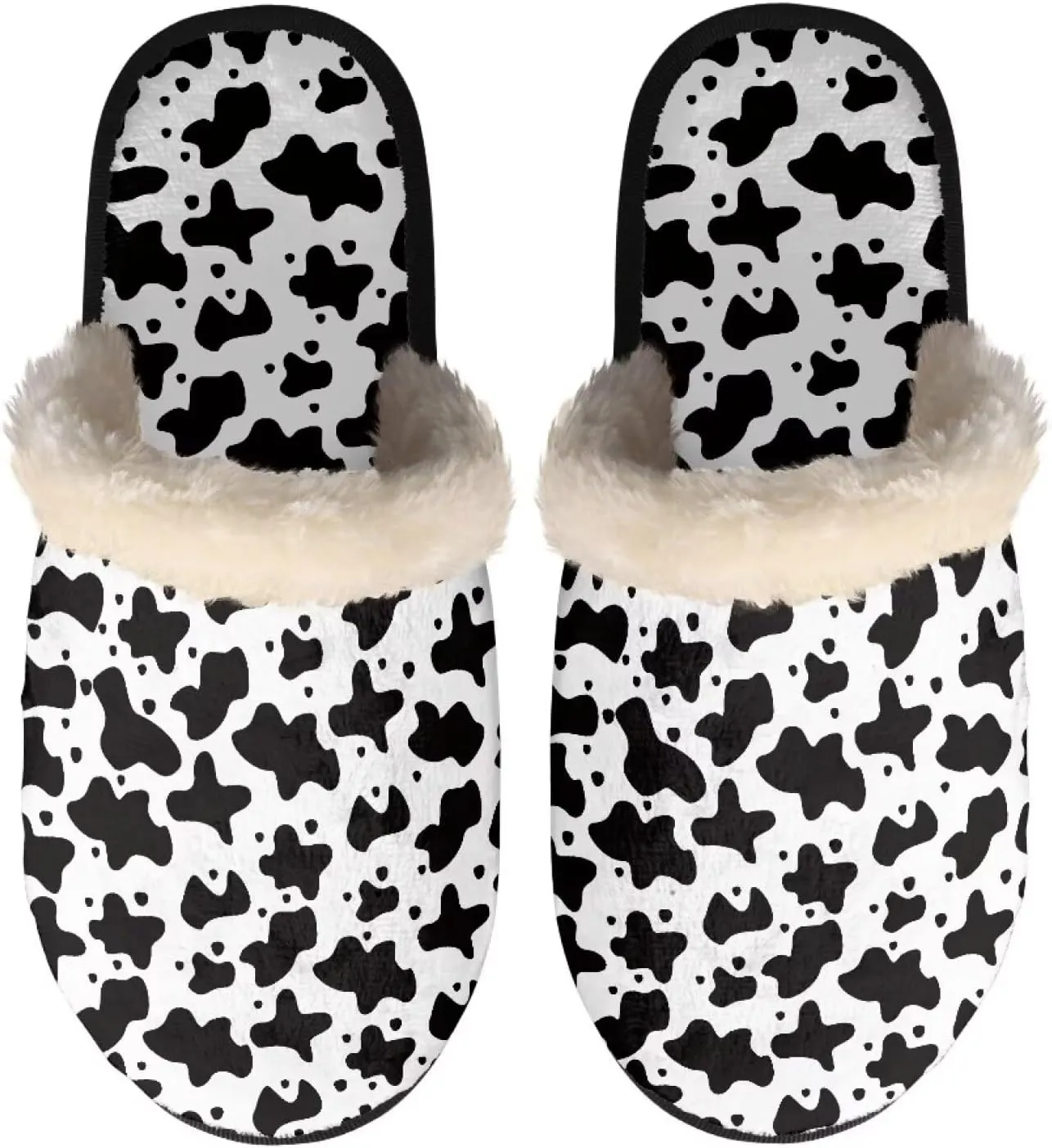 Fuzzy House Slippers for Women Closed Toe Home Shoes Washable Winter Warm Bedroom Slippers for Women Size 3-12
