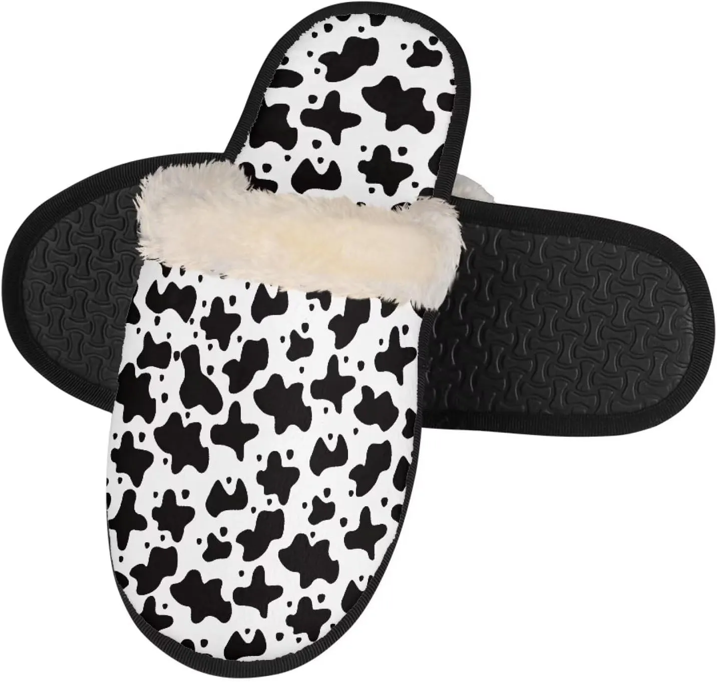 Fuzzy House Slippers for Women Closed Toe Home Shoes Washable Winter Warm Bedroom Slippers for Women Size 3-12