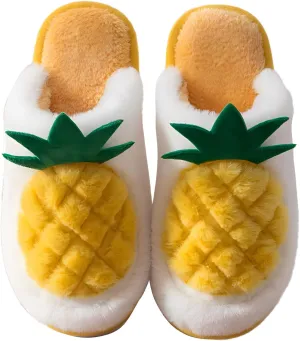 Fuzzy Slipper Winter Fluffy Slippers Fruit Cute Slippers For Women Warm Houseshoes For Women Comfort Plush Slippers